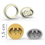 Batman Kurabiye, Bisküvi, Kolye Ucu, Mühür Kalıp Seti - 1,5 cm