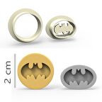 Batman Kurabiye, Bisküvi, Kolye Ucu, Mühür Kalıp Seti - 2 cm