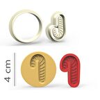 Baston Şeker Kurabiye, Bisküvi, Kolye Ucu, Mühür Kalıp Seti - 4 cm