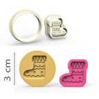 Çorap Kurabiye, Bisküvi, Kolye Ucu, Mühür Kalıp Seti - 3 cm