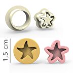 Denizyıldızı Kurabiye, Bisküvi, Kolye Ucu, Mühür Kalıp Seti - 1,5 cm