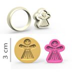 Gingerwoman Kurabiye, Bisküvi, Kolye Ucu, Mühür Kalıp Seti - 3 cm