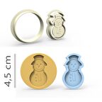 Kardan Adam Kurabiye, Bisküvi, Kolye Ucu, Mühür Kalıp Seti - 4,5 cm