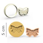 Kelebek Kurabiye, Bisküvi, Kolye Ucu, Mühür Kalıp Seti - 5 cm