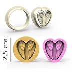 Melek Kurabiye, Bisküvi, Kolye Ucu, Mühür Kalıp Seti - 2,5 cm