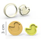 Ördek Kurabiye, Bisküvi, Kolye Ucu, Mühür Kalıp Seti - 3 cm