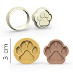 Pati Kurabiye, Bisküvi, Kolye Ucu, Mühür Kalıp Seti - 3 cm