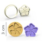 Pervane Çiçek Kurabiye, Bisküvi, Kolye Ucu, Mühür Kalıp Seti - 3 cm