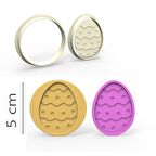 Yumurta Kurabiye, Bisküvi, Kolye Ucu, Mühür Kalıp Seti - 5 cm