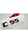 C 55 Bagaj Parlak Siyah Abs 3m 3d Yazı Logo