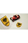 Adac Logo Damla Silikon Sticker 2 Li Set