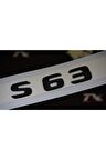 S63 Bagaj Yazı Logo Mat Siyah Renk Oem Ürün
