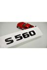 S 560 Bagaj Parlak Siyah Abs 3m 3d Yazı Logo