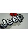 DK Jeep Kaput Bagaj 3M 3D Yeni Nesil Gümüş Metal Logo Amblem Arma