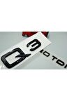 Audi Q3 40 Tdi Parlak Siyah Abs 3m 3d Bagaj Yazı Logo Orjinal Ürün