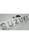 DK Suzuki Bagaj 3M 3D Krom ABS Yazı Logo Amblem 29x4 Cm Uyumlu