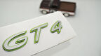 DK Tuning Porsche GT4 Green Yeşil Gri ABS Yazı Logo Arma