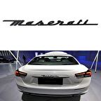 DK Tuning Maserati Bagaj Kapağı Siyah ABS 3M 3D Yazı Logo Amblem