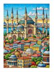 Tarihi Cami Tasarım Ahşap Tablo 18cm X 27cm
