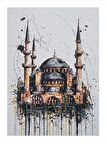 Kuru Kalem Ayasofya Camii Art Mdf Poster 18cm X 27cm