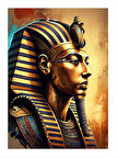 Mısır Firavunu Portresi Hediyelik Ahşap Tablo