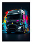 Neon Tır Sanatı Mdf Tablo