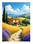 Toskana Manzarası Ve Ev Dekoratif Mdf Tablo