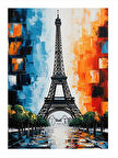 Eiffel Kulesi Sanatı Dekoratif ahşap Tablo