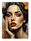 Makyajlı Kadın Portresi Model Mdf tablo