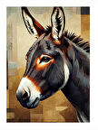 Eşek Portresi Modern Mdf Tablo
