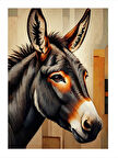 Eşek Portresi Dekoratif Mdf Tablo
