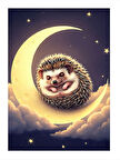 Ay Işığında Kirpi Desenli Mdf Tablo