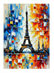 Parlak Eyfel Sanatı Dekoratif ahşap Tablo