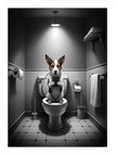 Tuvaletteki Köpek Model Mdf tablo