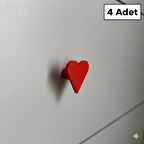 Kalp Mobilya Kulpu 4 Adet