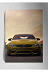 Yellow BMW - Metal Tablo