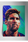Metal Baskı Parlak Duvar Tablosu - Lionel Messi