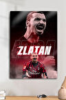 Metal Baskı, Zlatan İbrahimoviç Milan - Parlak Dekoratif Sporcu Duvar Tablosu