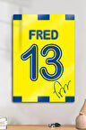 Metal Baskı - İmzalı Fred, Sarı Lacivert Taraftar, Dekoratif Tablo