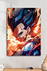 Metal Baskı - Vegeta Dragon Ball, Anime Manga Serisi, Dekoratif Tablo