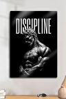 Metal Baskı - Discipline, Heykel, Motivasyon Fitness, Disiplin Dekoratif Tablo