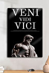 Metal Baskı - Veni Vidi Vici, Motivasyon Mitolojik Heykel Dekoratif Tablo