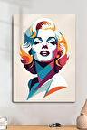Metal Baskı - Marilyn Monroe Dekoratif Tablo, Canlı, Parlak