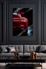 Metal Baskı - Porsche, Porşe 911 Turbo S, Vişne Çürüğü Kırmızı, Dekoratif Araba Tablosu