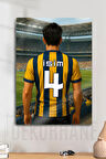Metal Baskı - Kişiye Özel Taraftar Tablo, Sarı Lacivert, Kişiselleştirebilir Stadyumlu