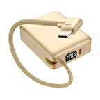 10.000mAh LCD Göstergeli Type-C Giriş & Çıkışlı 20W Dahili Type-C Kablolu Powerbank