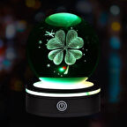 Usb li Dönen Yonca Cam Küre