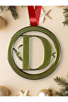 Yilbaşı ağacı süsü harf - altın gümüş D