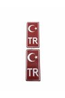 Türk Bayrağı Plaka Sticker 2 Adet