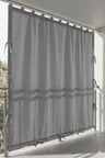 CEYLAN Home Üstten Halkalı, 3 Tarafı Kuş Gözlü Bahçe Brandası | Balkon & Teras Perdesi | Gri